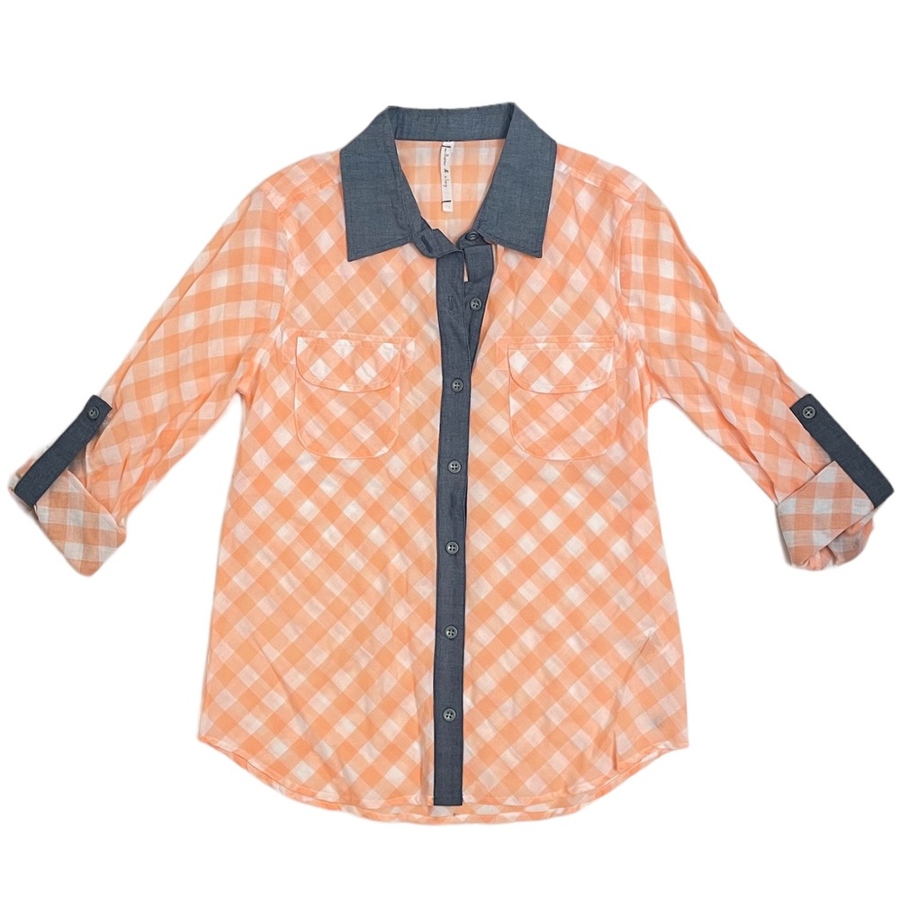 Willow & Clay EUC Button Down Gingham Sz